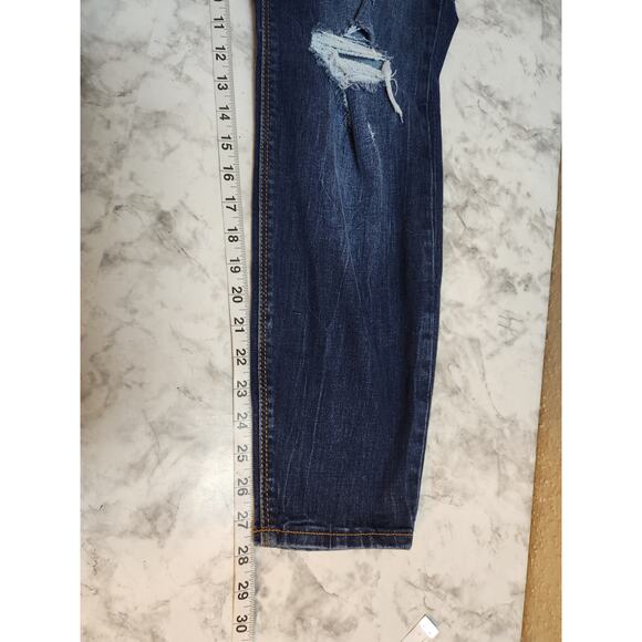 Old Navy Women's Blue Mid Rise Distressed Rockstar Super Skinny Jeans Size‎ 20 - Picture 7 of 7